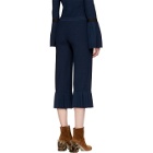 3.1 Phillip Lim Navy Pleated Cropped Trousers