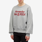 Alexander McQueen Men's Kimono Sleeve Crew Sweatshirt in Pale Grey