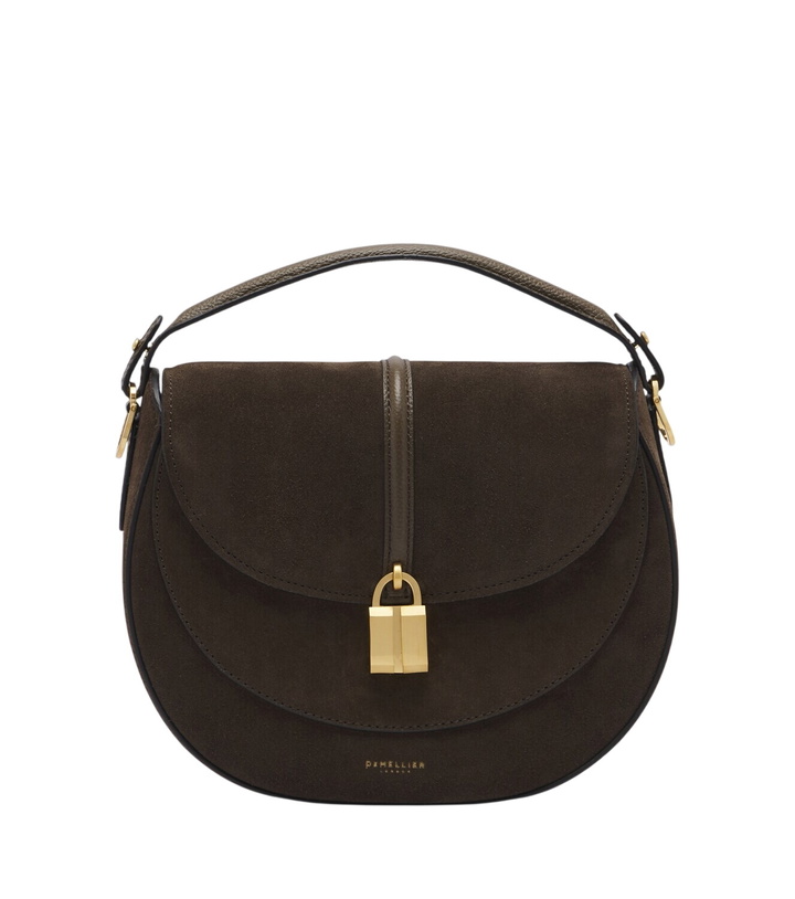 Photo: DeMellier Siena Saddle Small suede crossbody bag