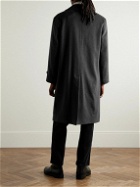 Saman Amel - Double-Breasted Brushed-Cashmere Overcoat - Gray
