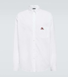 Balenciaga Logo embroidered cotton poplin shirt