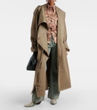 Acne Studios Shawl-detail twill cotton trench coat