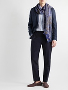 Etro - Slim-Fit Paisley-Jacquard Cotton Blazer - Blue