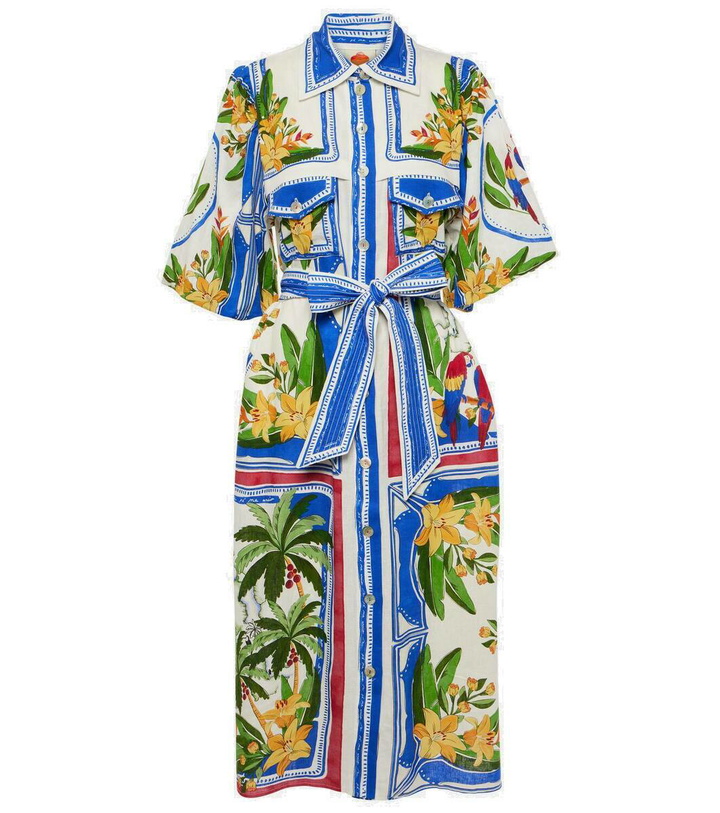 Photo: Farm Rio Tropical Destination cotton-blend shirt dress