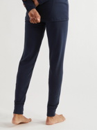 TOM FORD - Grosgrain-Trimmed Stretch-Cotton Jersey Long Johns - Blue