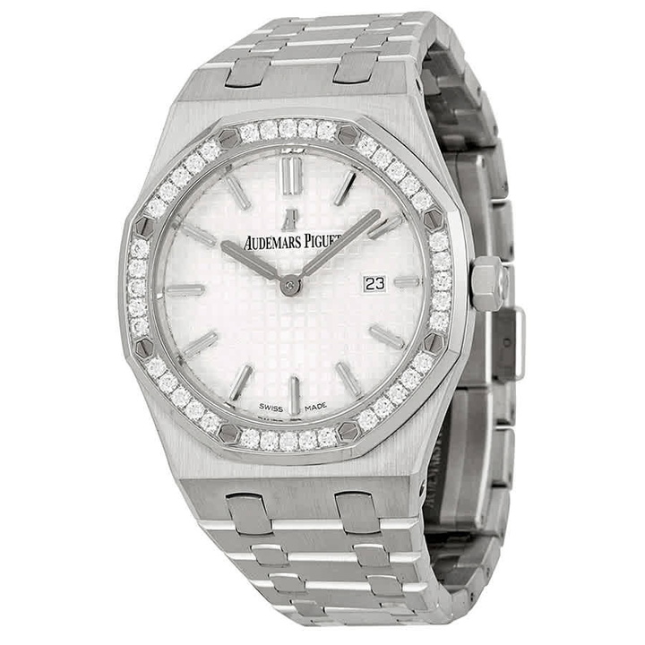 Photo: Audemars Piguet Royal Oak Diamond Silver Dial Stainless Steel Ladies Watch 67651ST.ZZ.1261ST.01