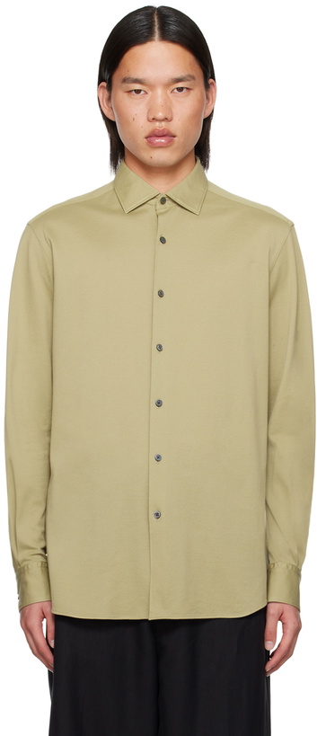 Photo: ZEGNA Khaki Cashco Shirt