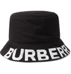 BURBERRY - Reversible Logo-Print Cotton-Gabardine Bucket Hat - Black