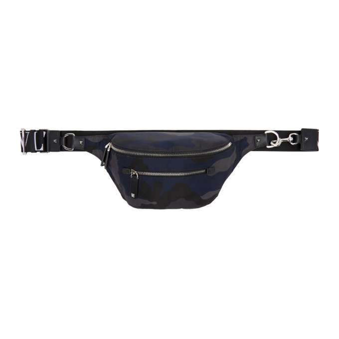 Photo: Valentino Navy Valentino Garavani Camo VLTN Fanny Pack