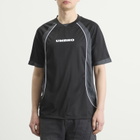 Umbro Men's Panelled Raglan Shirt in Black/Volcanic Ash/Brilliant White