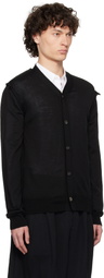 Comme des Garçons Homme Deux Black Acrylic & Wool Cardigan
