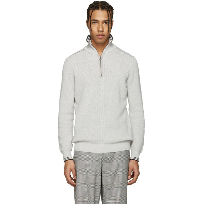 Lanvin Grey Half-Zip Sweater Lanvin