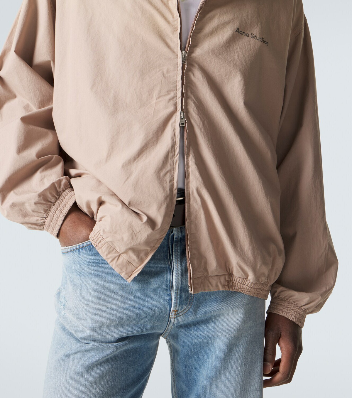 Acne Studios Logo cotton poplin bomber jacket