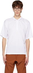 Whim Golf White Half-Zip Polo