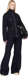Jean Paul Gaultier Navy 'The Slit' Denim Jacket