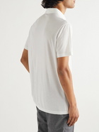 Kiton - Cotton and Cashmere-Blend Polo Shirt - White