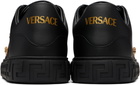 Versace Black Greca Embellished Nylon Sneakers