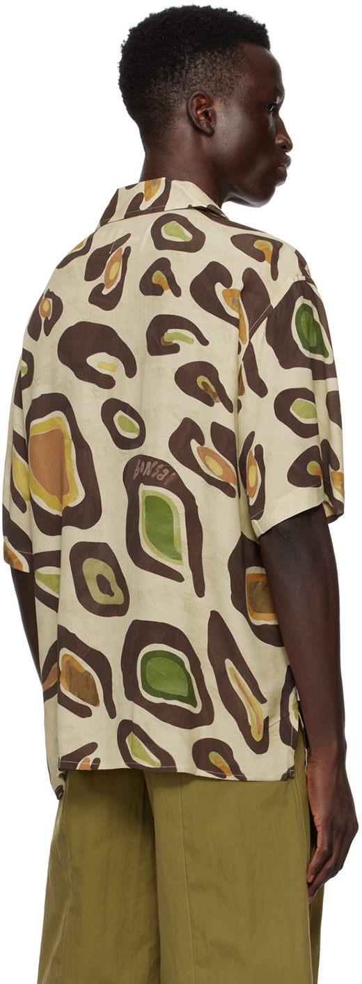 Bonsai Beige & Brown Printed Shirt
