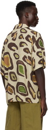 Bonsai Beige & Brown Printed Shirt