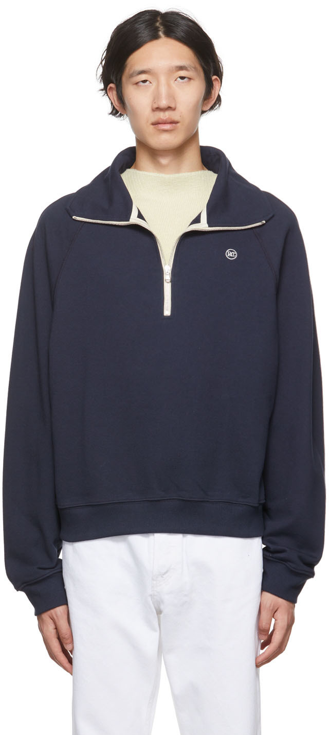 Recto Navy Half-Zip Sweater Recto