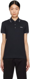 ZEGNA Navy Embroidered Polo Shirt