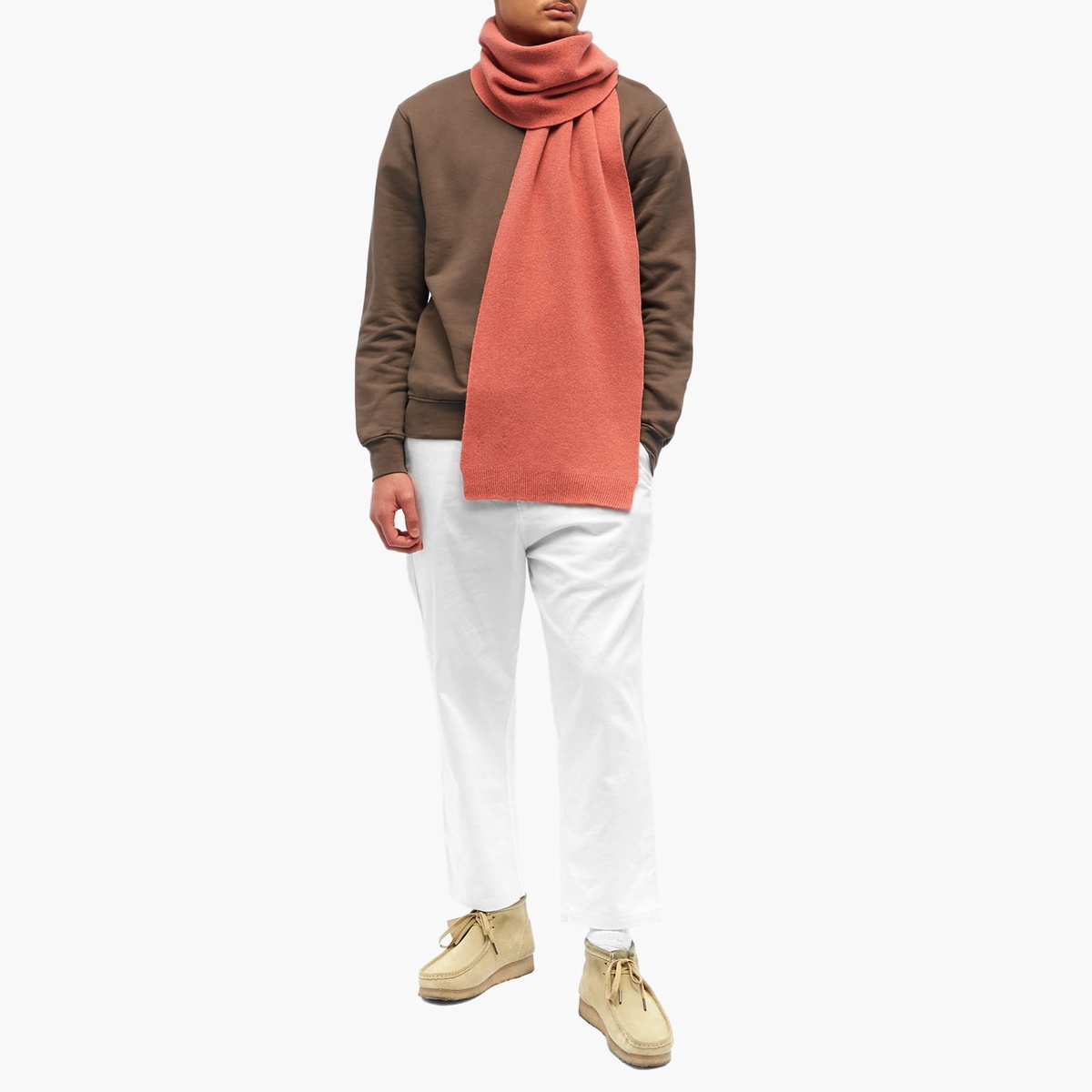 Colorful Standard Men's Merino Wool Scarf in Rosewood Mist