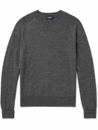 Drake's - Slim-Fit Mélange Merino Wool Sweater - Gray