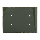 Maison Margiela Green Folded Zipped Wallet