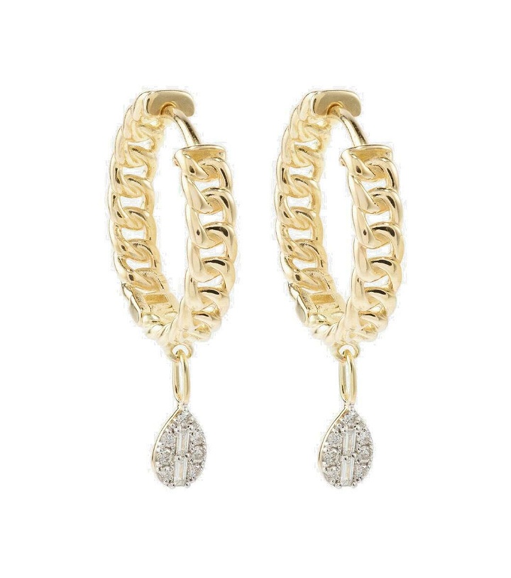 Photo: Stone and Strand 10kt gold earrings with diamonds