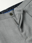 Etro - Straight-Leg Grain de Poudre Wool and Cotton-Blend Twill Trousers - Gray