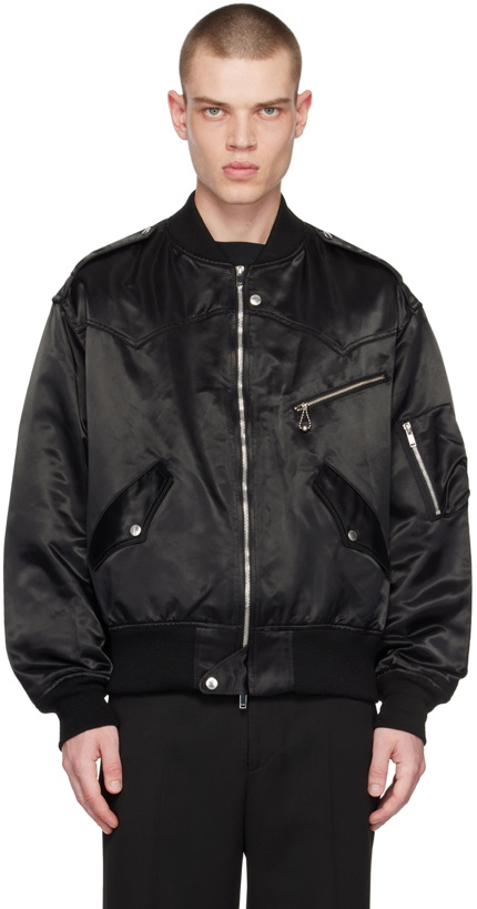 Photo: The Letters Black Western Bomber Jacket