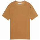 Officine Generale Men's Officine Générale Pigment Dyed Linen T-Shirt in Cigar