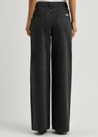 Self-portrait Bow-embossed Wide-leg Jeans Denim