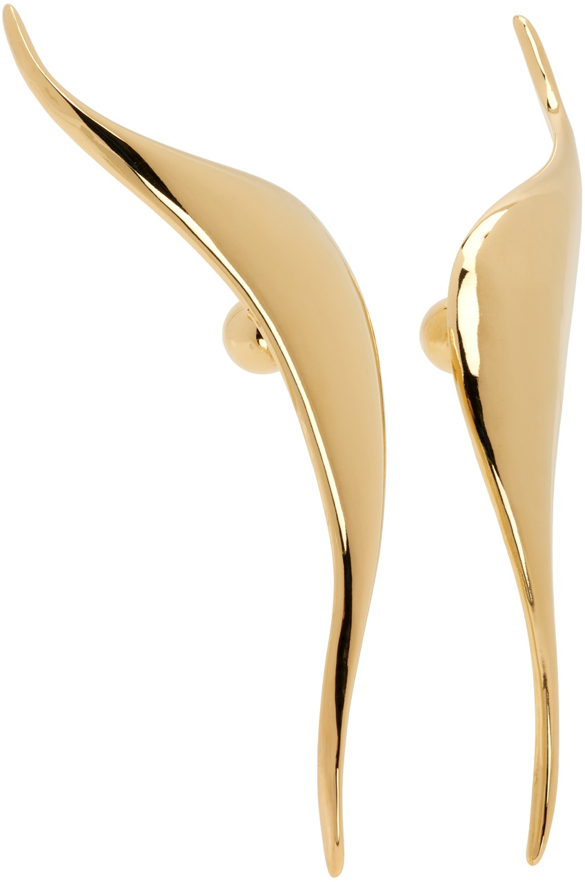 Mugler Gold Distorted Earrings