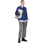 Marni Blue Mohair Brushed Finish Sweater