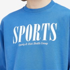 Sporty & Rich Men's Sports Sweatshirt in Imperial Blue/White