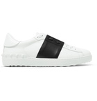 Valentino - Valentino Garavani Open Striped Leather Sneakers - Men - White