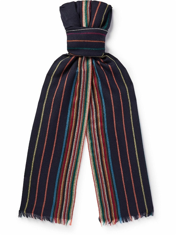 Photo: Paul Smith - Striped Wool and Silk-Blend Scarf