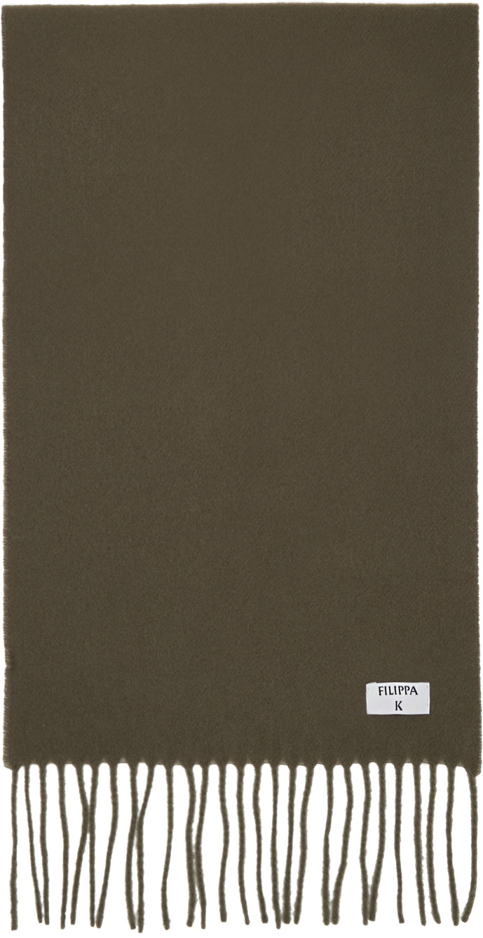 Filippa K Brown Fringed Scarf