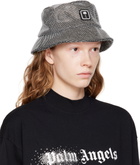 Palm Angels Black Rhinestone Bucket Hat