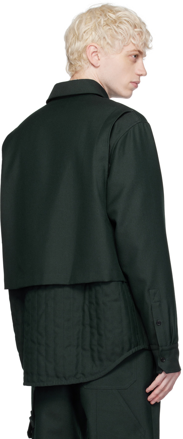 Helmut Lang Green Shirt Jacket Helmut Lang