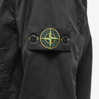 Stone Island Men's Supima Cotton Twill Stretch Hooded Jacket in Black