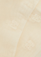 Ganni Butterfly Logo-jacquard Knee-high Socks Cream