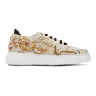 By Walid Beige Embroidered Sneakers