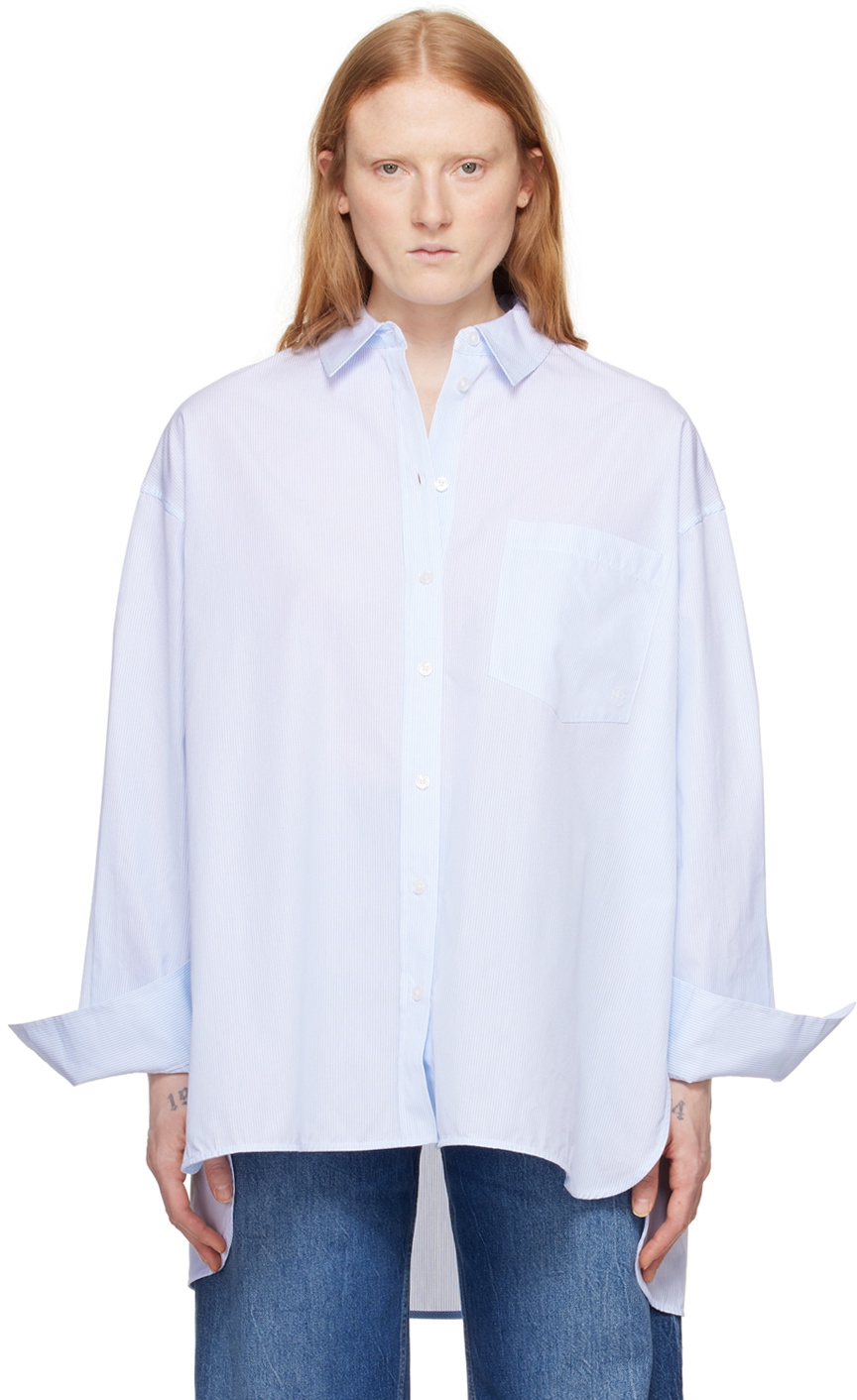 ANINE BING Blue & White Chrissy Shirt ANINE BING