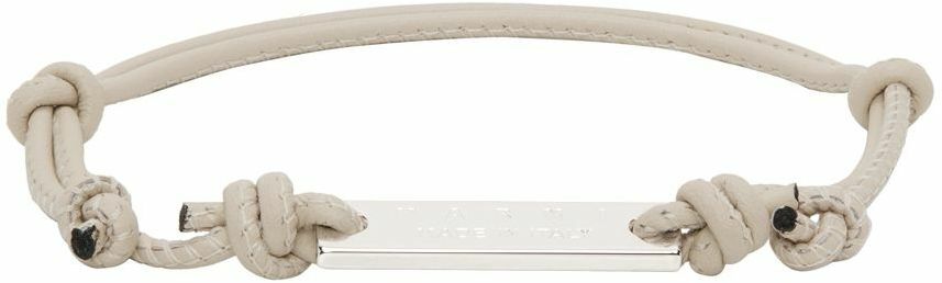 Marni Off-White Leather Bracelet