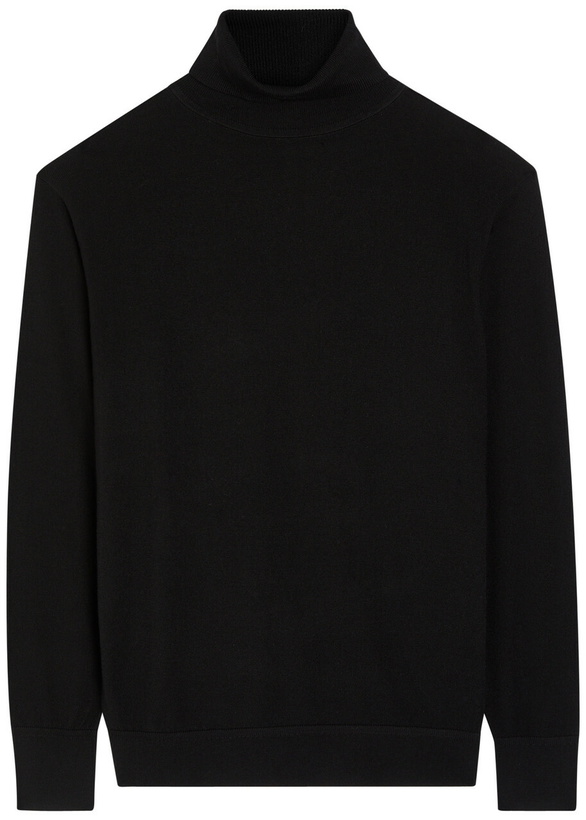 Photo: Toteme Turtle-neck Fine-knit Wool Jumper Black
