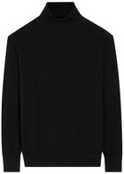 Toteme Turtle-neck Fine-knit Wool Jumper Black