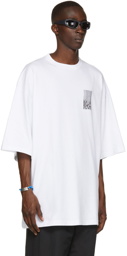 Balenciaga White Vintage Jersey Wide Fit Barcode T-Shirt