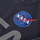 Alpha Industries Men's NASA Reflective Crew Sweat in Replica Blue